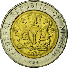 Coin, Nigeria, Naira, 2006, EF(40-45), Bi-Metallic, KM:18