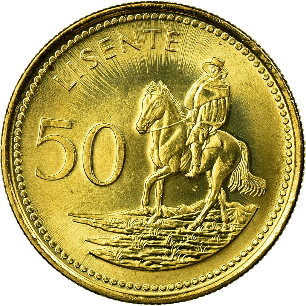 Moneta, Lesotho, Moshoeshoe II, 50 Licente, Lisente, 1998, SPL-, Acciaio