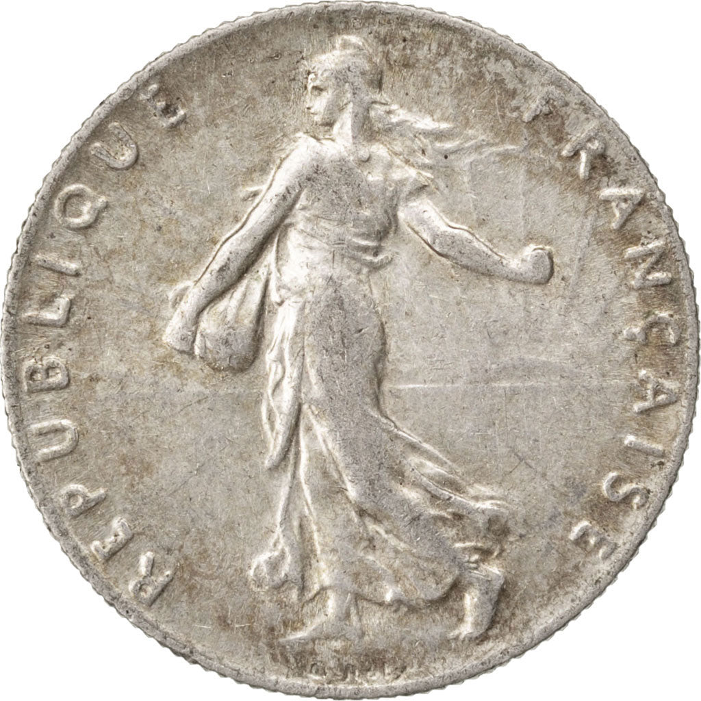 FRANCE, Semeuse, 50 Centimes, 1912, Paris, KM #854, AU(50-53), Silver, 18.1,...
