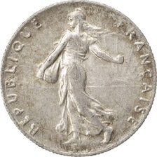 FRANCE, Semeuse, 50 Centimes, 1912, Paris, KM #854, AU(50-53), Silver, 18.1,...