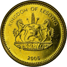 Coin, Lesotho, Letsie III, 5 Licente, Lisente, 2006, AU(55-58), Brass plated