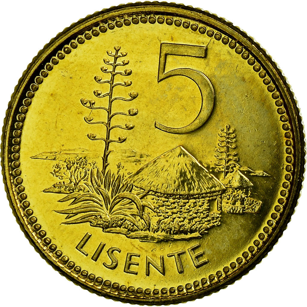 Coin, Lesotho, Letsie III, 5 Licente, Lisente, 2006, AU(55-58), Brass plated