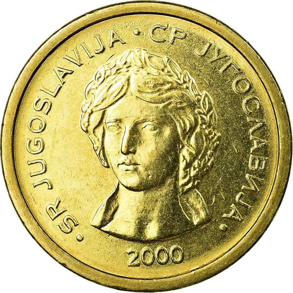 Coin, Yugoslavia, 50 Para, 2000, Belgrade, AU(55-58), Brass, KM:179