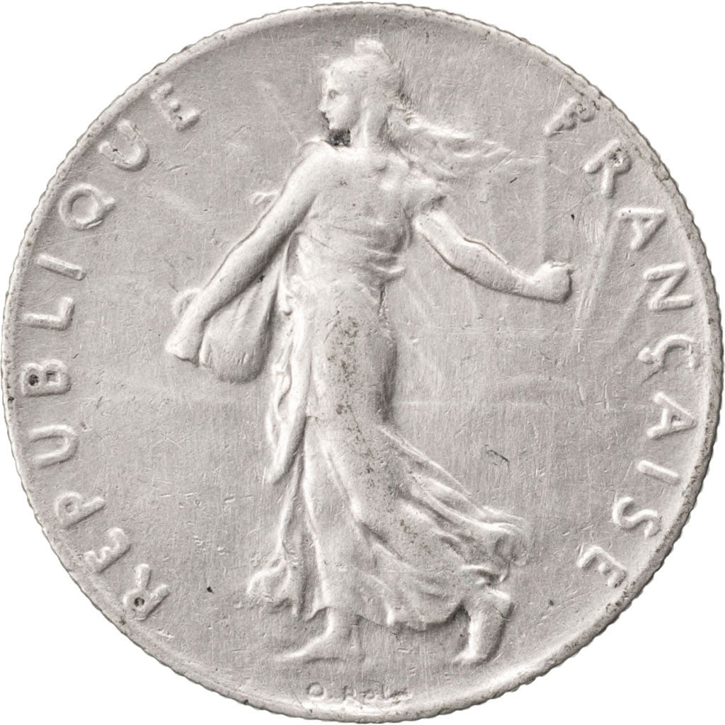 FRANCE, Semeuse, 50 Centimes, 1913, Paris, KM #854, AU(50-53), Silver, 18.1,...