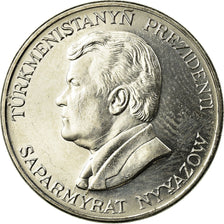 Coin, Turkmanistan, 50 Tenge, 1993, MS(63), Nickel plated steel, KM:5