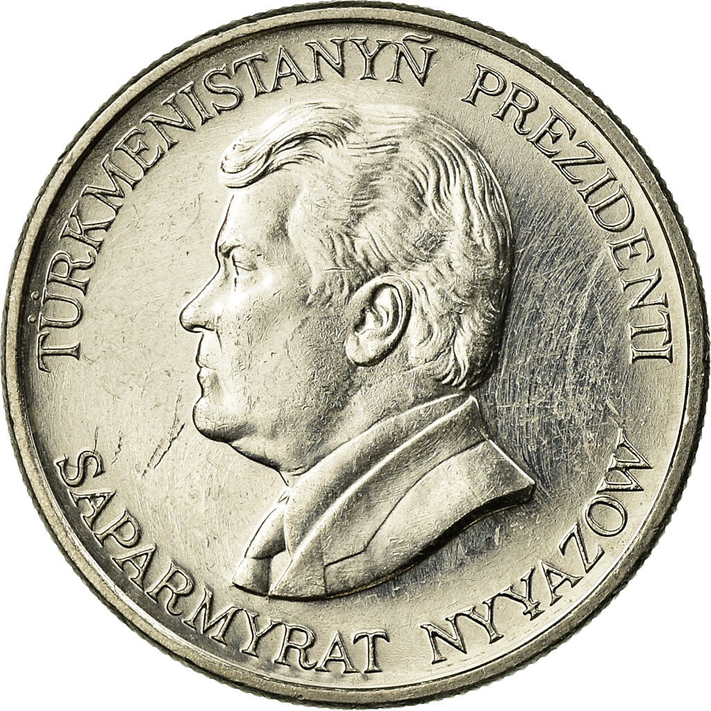 Münze, Turkmanistan, 20 Tenge, 1993, SS+, Nickel plated steel, KM:4