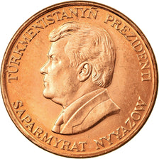 Münze, Turkmanistan, 10 Tenge, 1993, VZ, Copper Plated Steel, KM:3