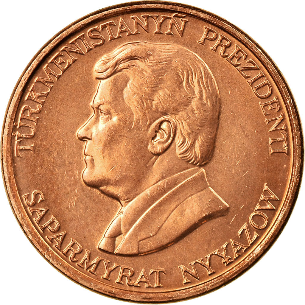 Moneta, Turkmenistan, Tenge, 1993, SPL-, Acciaio placcato rame, KM:1
