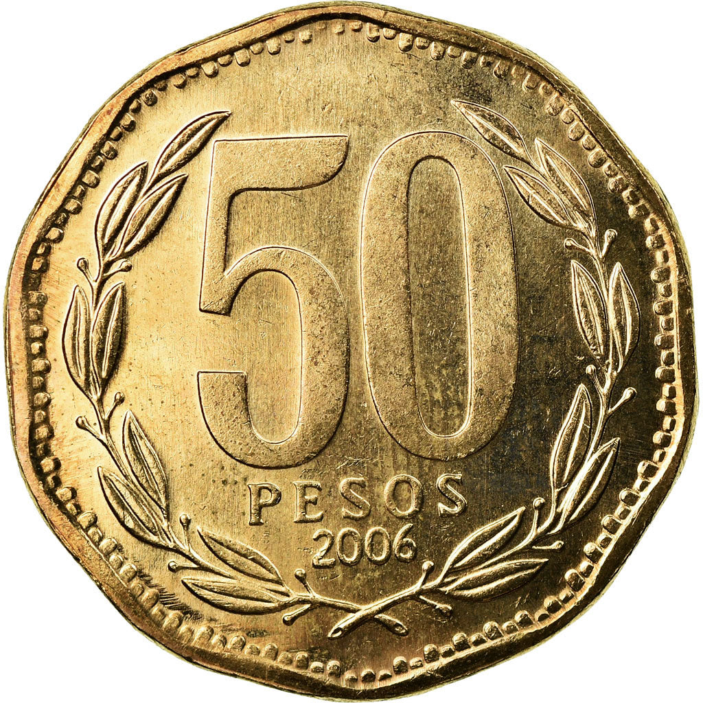 Monnaie, Chile, 50 Pesos, 2006, Santiago, SUP, Aluminum-Bronze, KM:219.2