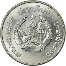 Coin, Lao, 50 Att, 1980, Paris, AU(55-58), Aluminum, KM:24