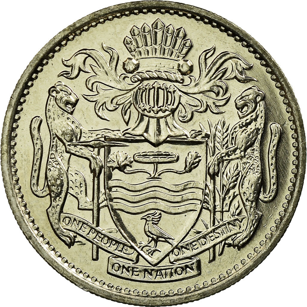 Coin, Guyana, 25 Cents, 1991, MS(63), Copper-nickel, KM:34