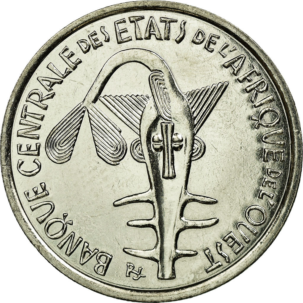 Coin, West African States, 100 Francs, 2002, Paris, MS(63), Nickel, KM:4