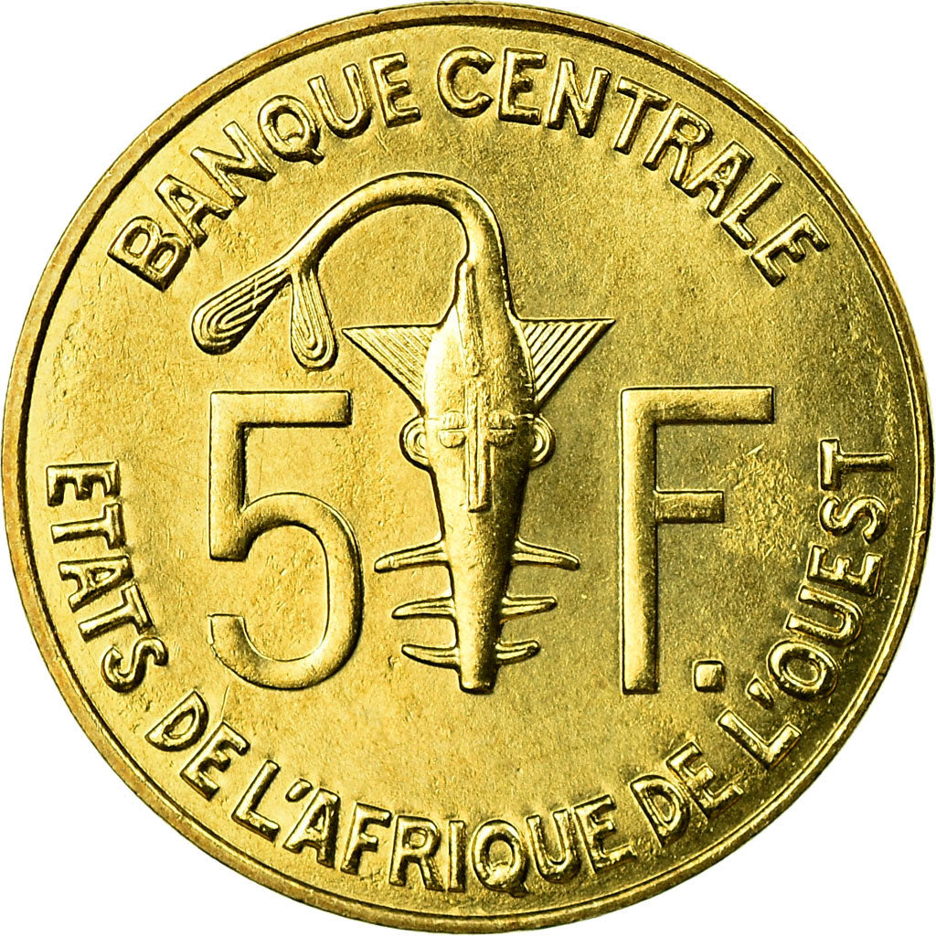 Coin, West African States, 5 Francs, 2004, Paris, MS(63)