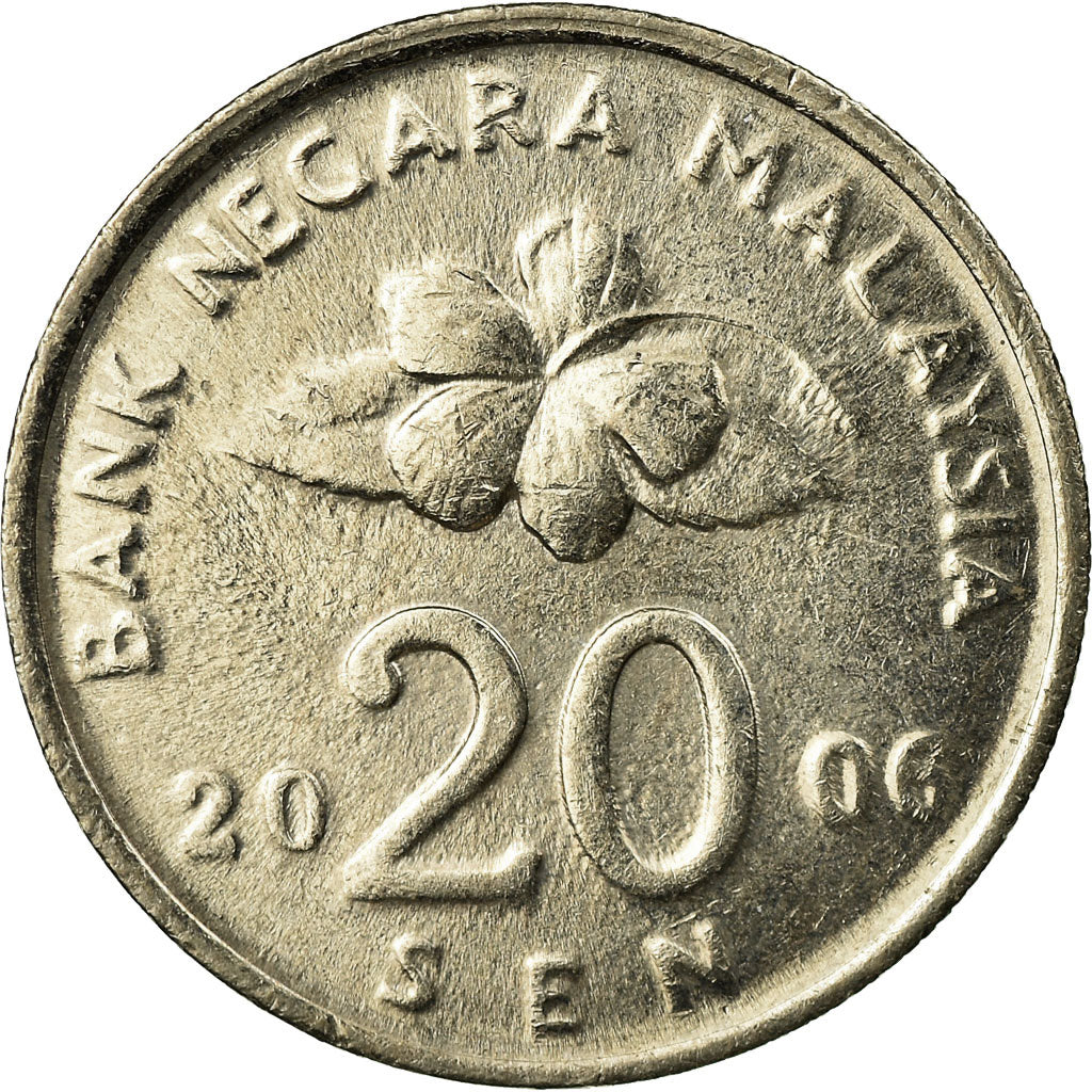 Monnaie, Malaysie, 20 Sen, 2006, TTB, Copper-nickel, KM:52
