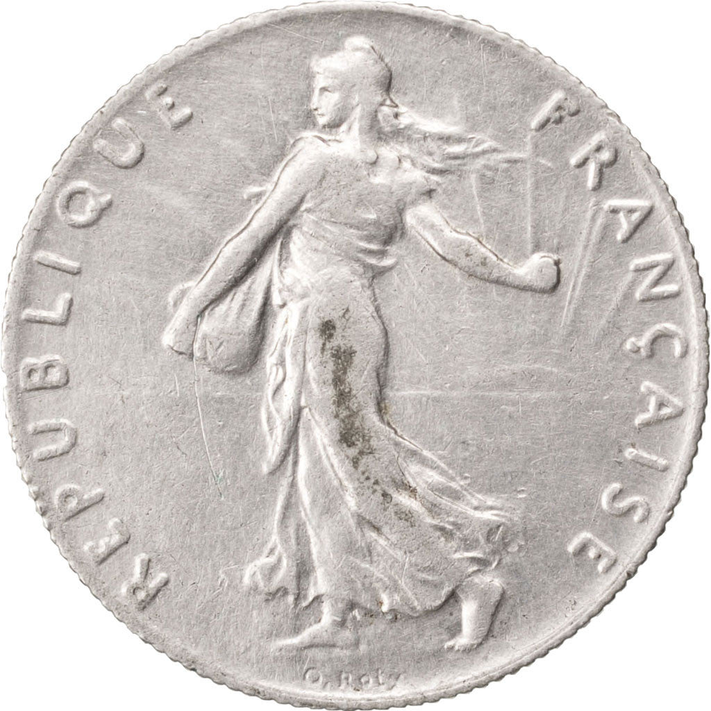 FRANCE, Semeuse, 50 Centimes, 1914, Paris, KM #854, AU(55-58), Silver, 18.1,...