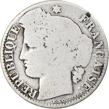 Moneta, Francia, Cérès, 50 Centimes, 1871, Paris, B, Argento, KM:834.1