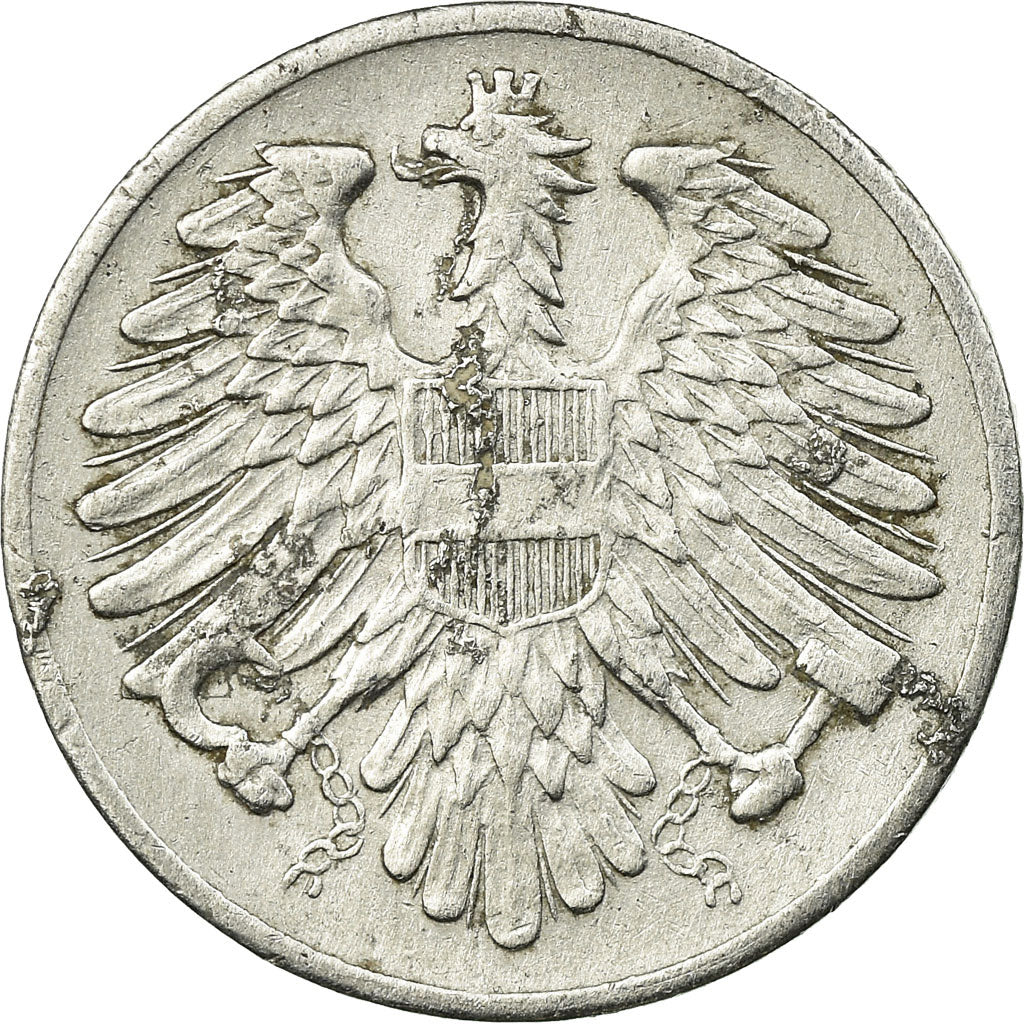 Coin, Austria, 2 Groschen, 1954, EF(40-45), Aluminum, KM:2876