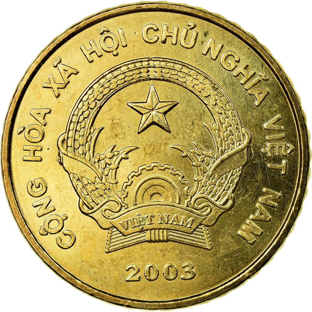 Coin, Vietnam, SOCIALIST REPUBLIC, 5000 Dông, 2003, Vantaa, EF(40-45), Brass