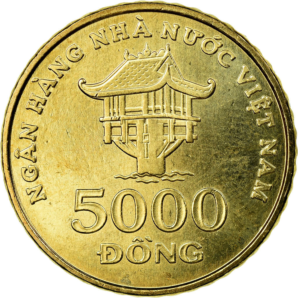 Coin, Vietnam, SOCIALIST REPUBLIC, 5000 Dông, 2003, Vantaa, EF(40-45), Brass
