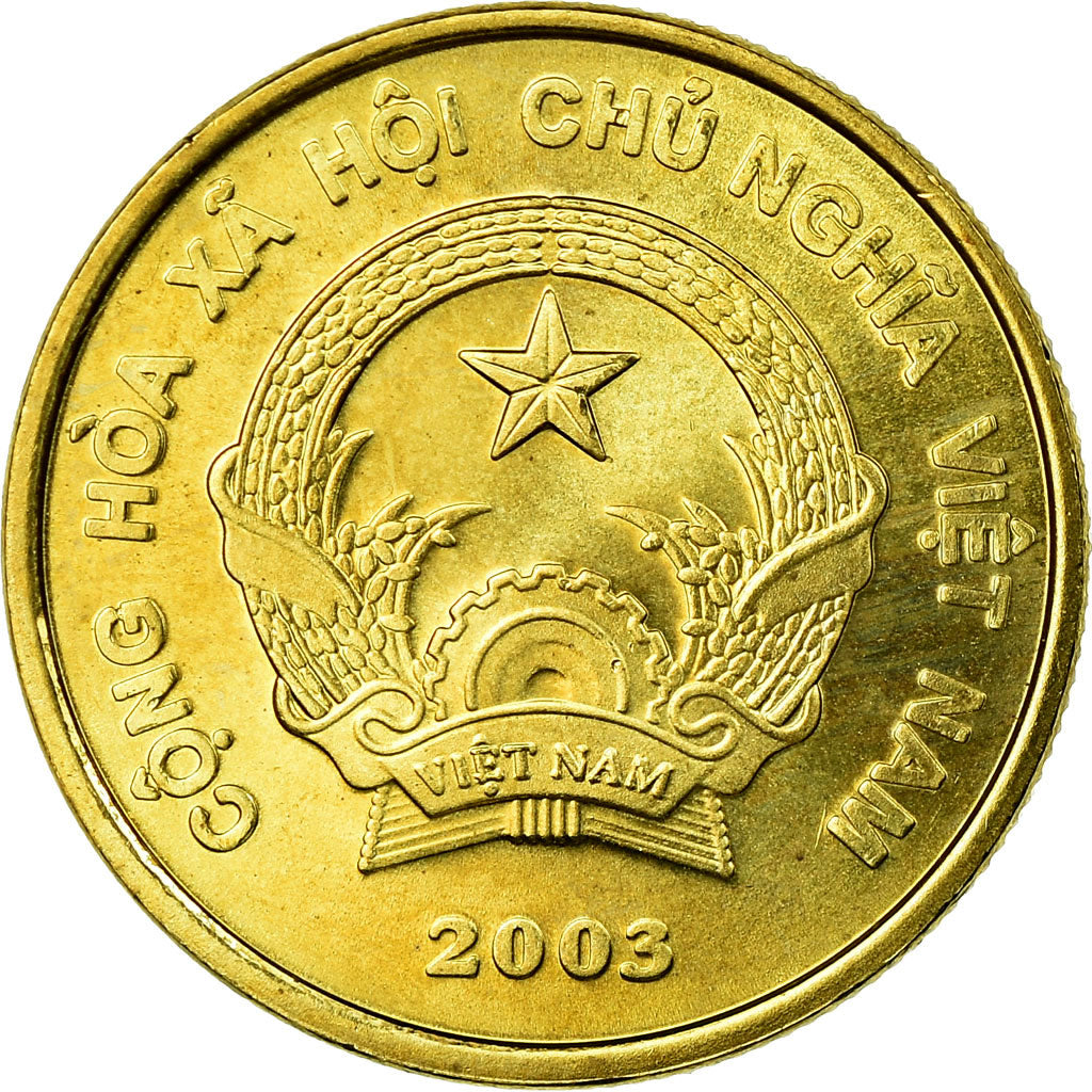 Coin, Vietnam, SOCIALIST REPUBLIC, 1000 Dông, 2003, Vantaa, AU(55-58), Brass