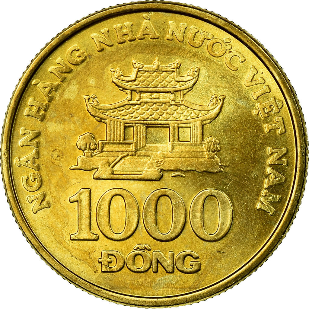 Coin, Vietnam, SOCIALIST REPUBLIC, 1000 Dông, 2003, Vantaa, AU(55-58), Brass