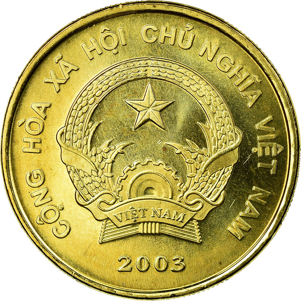 Coin, Vietnam, SOCIALIST REPUBLIC, 2000 Dông, 2003, Vantaa, AU(50-53), Brass