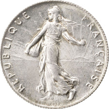 FRANCE, Semeuse, 50 Centimes, 1915, Paris, KM #854, MS(60-62), Silver, 18.1,...