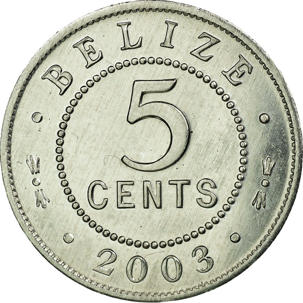 Coin, Belize, 5 Cents, 2003, Franklin Mint, EF(40-45), Aluminum, KM:34a