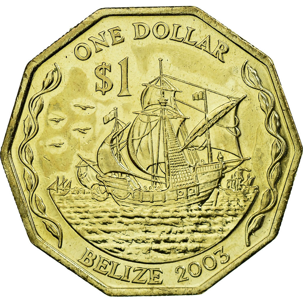 Coin, Belize, Dollar, 2003, Franklin Mint, AU(55-58), Nickel-brass, KM:99