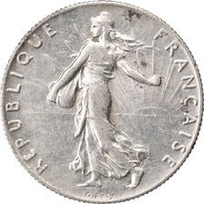 FRANCE, Semeuse, 50 Centimes, 1917, Paris, KM #854, MS(60-62), Silver, 18.1,...