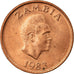 Moeda, Zâmbia, Ngwee, 1983, British Royal Mint, EF(40-45), Aço Revestido a