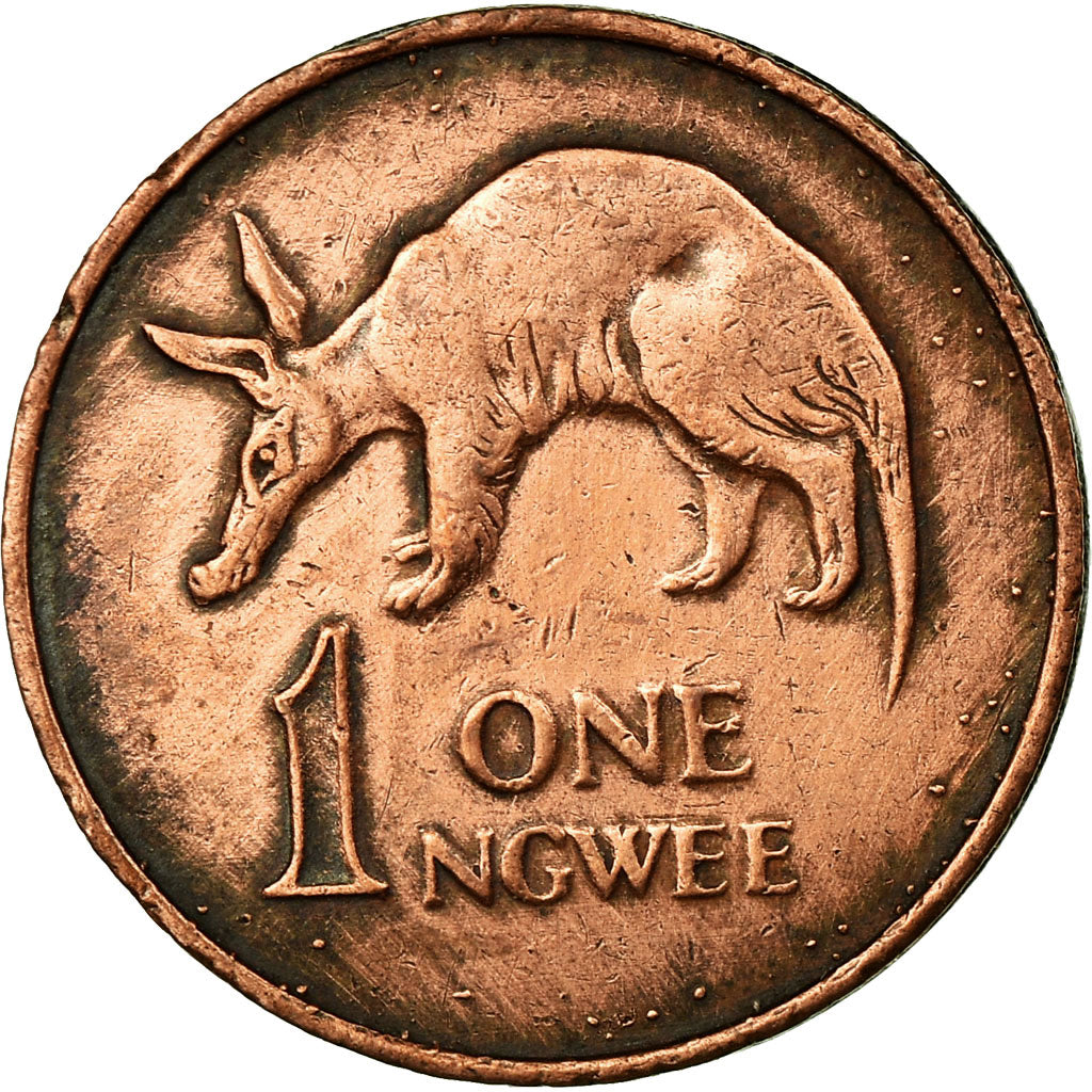 Coin, Zambia, Ngwee, 1983, British Royal Mint, VF(30-35), Copper Clad Steel