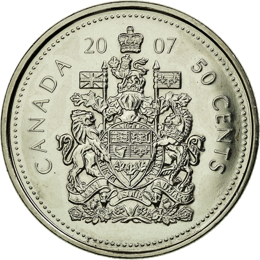 Coin, Canada, Elizabeth II, 50 Cents, 2007, Royal Canadian Mint, Winnipeg