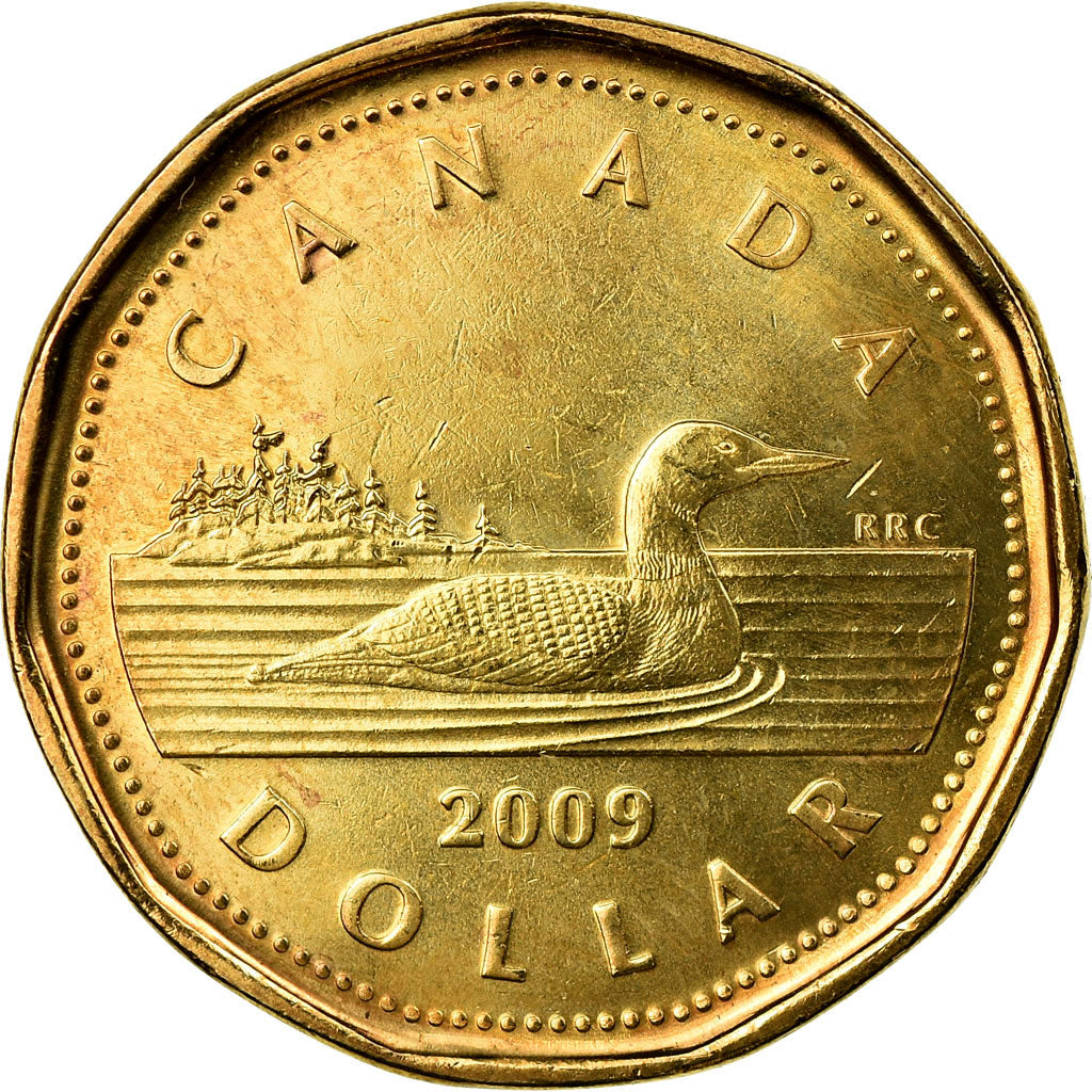 Coin, Canada, Elizabeth II, Dollar, 2009, Royal Canadian Mint, Winnipeg