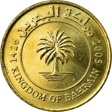 Coin, Bahrain, Hamed Bin Isa, 10 Fils, 2005, AU(55-58), Brass, KM:28