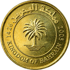 Monnaie, Bahrain, Hamed Bin Isa, 5 Fils, 2005, SUP, Laiton, KM:30