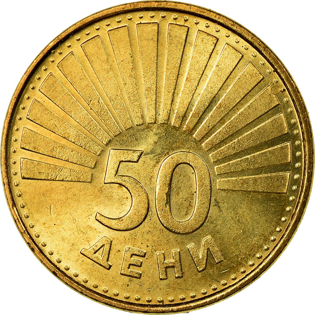 Moneta, Macedonia, 50 Deni, 1993, BB, Ottone, KM:1