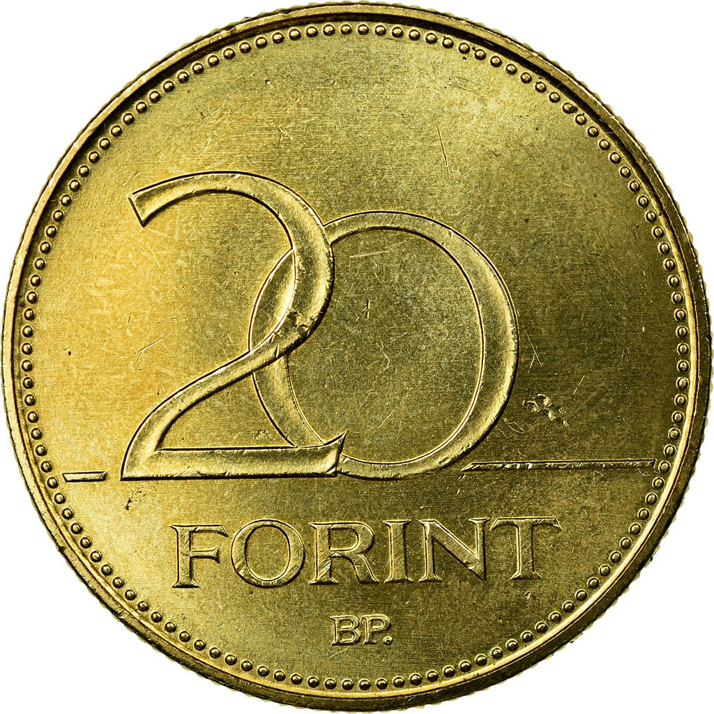 Coin, Hungary, 20 Forint, 2003, Budapest, EF(40-45), Nickel-brass, KM:768