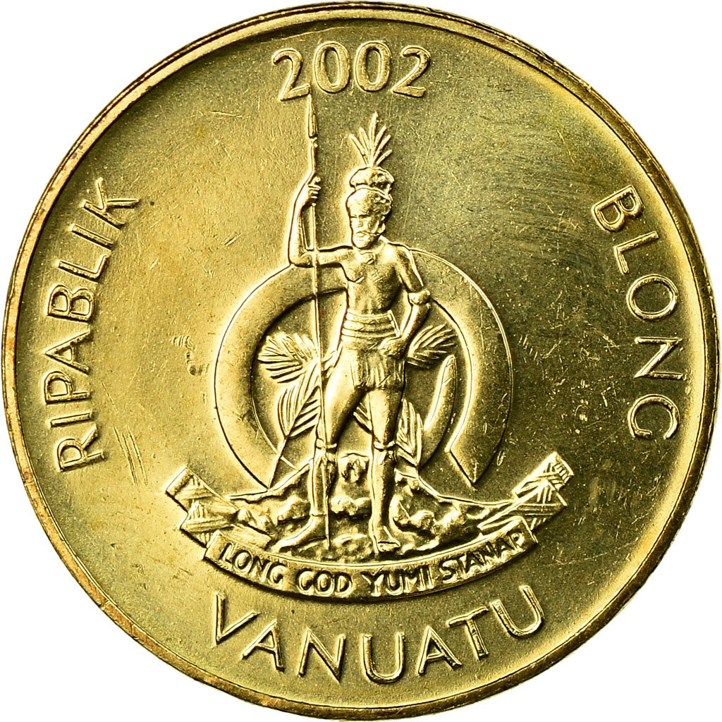 Moneta, Vanuatu, Vatu, 2002, British Royal Mint, BB+, Nichel-ottone, KM:3