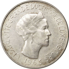 Luxembourg, 100 Francs, 1963, AU(55-58), Silver, 17.89