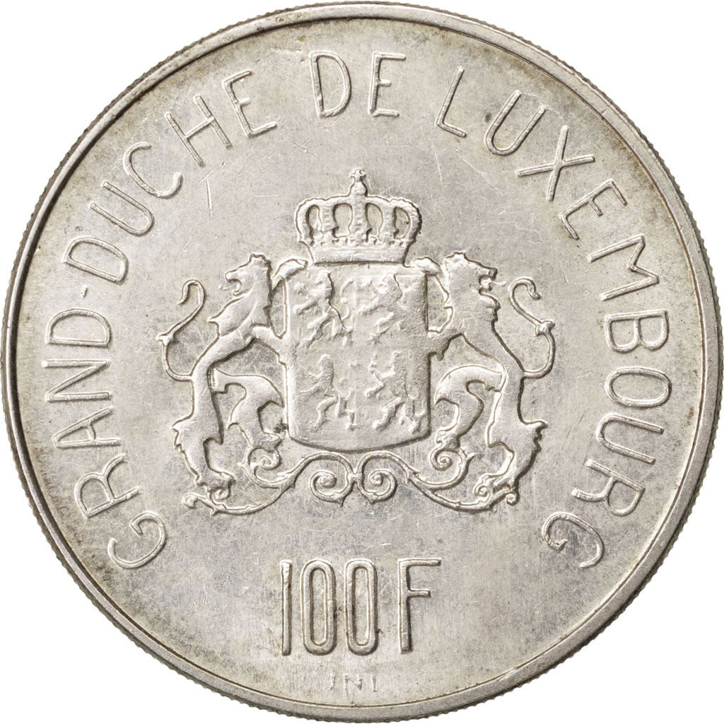 Luxembourg, 100 Francs, 1963, AU(55-58), Silver, 17.89