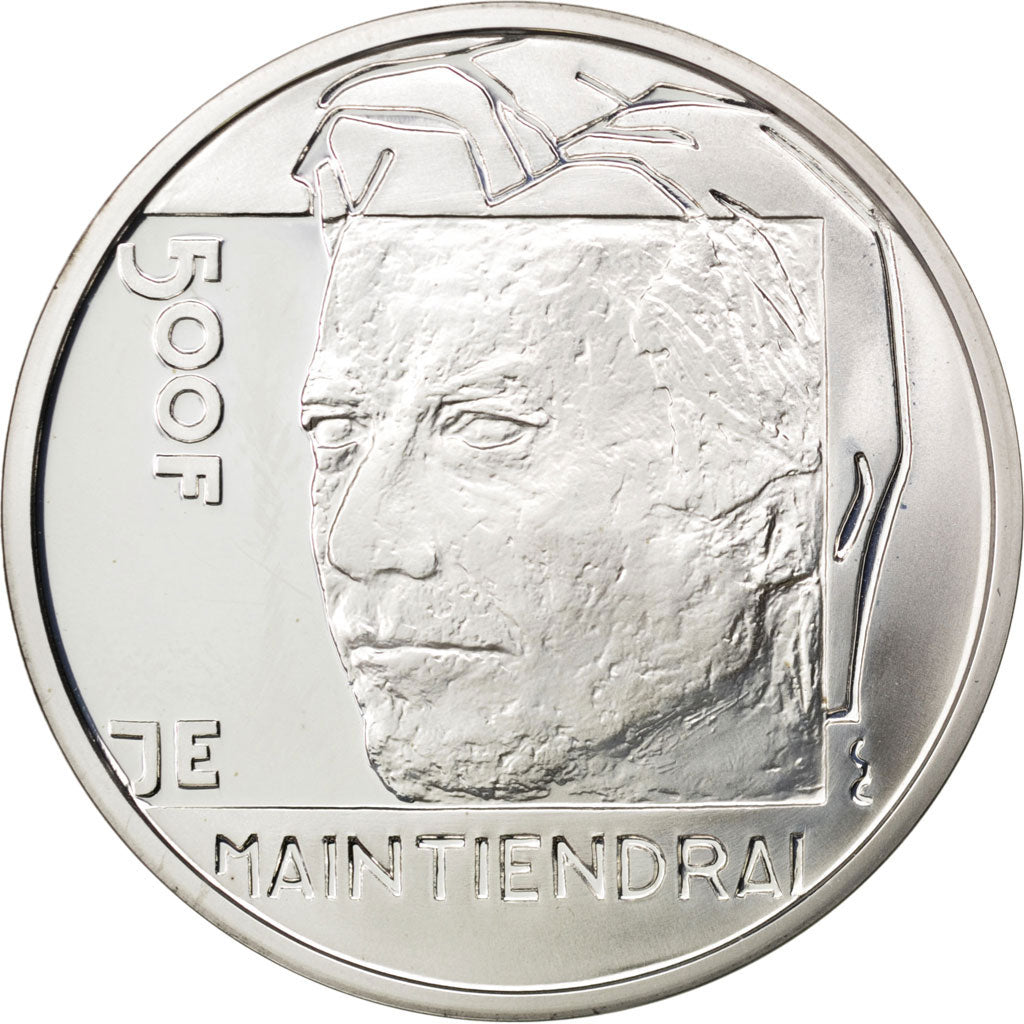 LUXEMBOURG, 500 Francs, 2000, Brussels, KM #74, MS(65-70), Silver, 37, 23.10