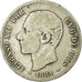 Coin, Spain, Alfonso XII, 2 Pesetas, 1881, Madrid, VF(20-25), Silver, KM:678.2