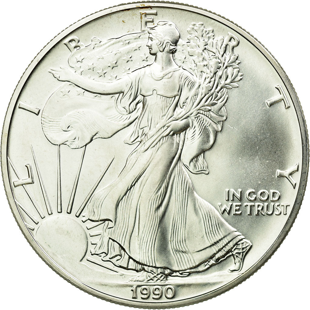Coin, United States, Dollar, 1990, U.S. Mint, Philadelphia, MS(60-62), Silver