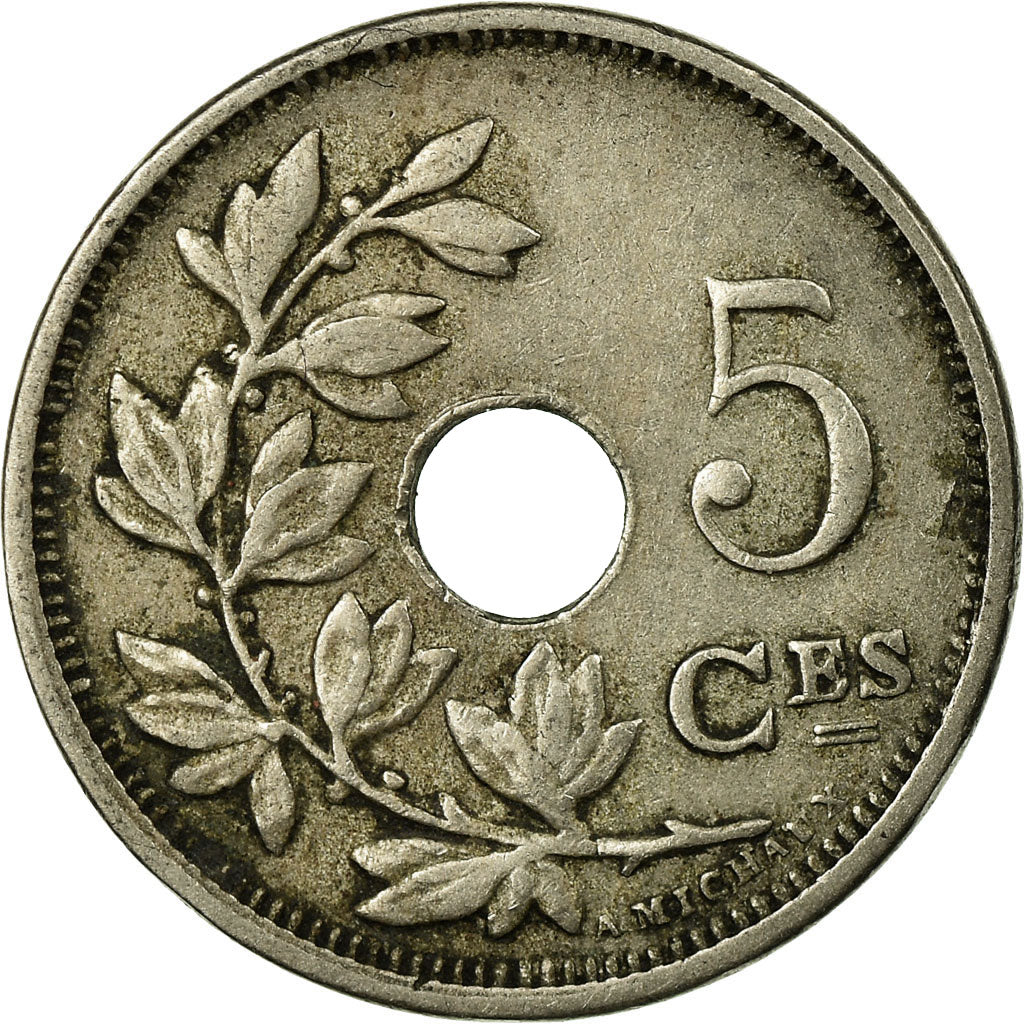 Coin, Belgium, 5 Centimes, 1914, VF(30-35), Copper-nickel, KM:66