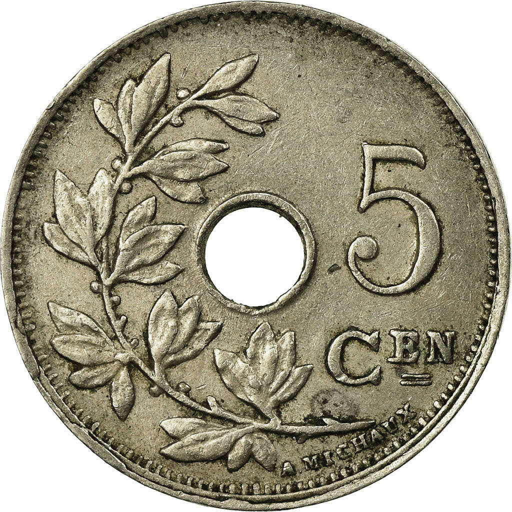 Moeda, Bélgica, 5 Centimes, 1927, VF(30-35), Cobre-níquel, KM:67