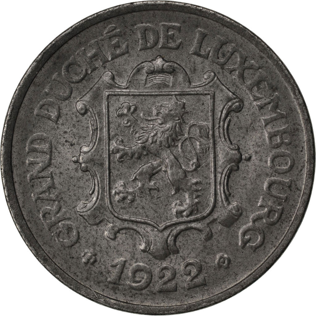 Coin, Luxembourg, Charlotte, 25 Centimes, 1922, AU(55-58), Iron, KM:32