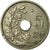 Moneda, Bélgica, 5 Centimes, 1931, BC+, Níquel - latón, KM:94