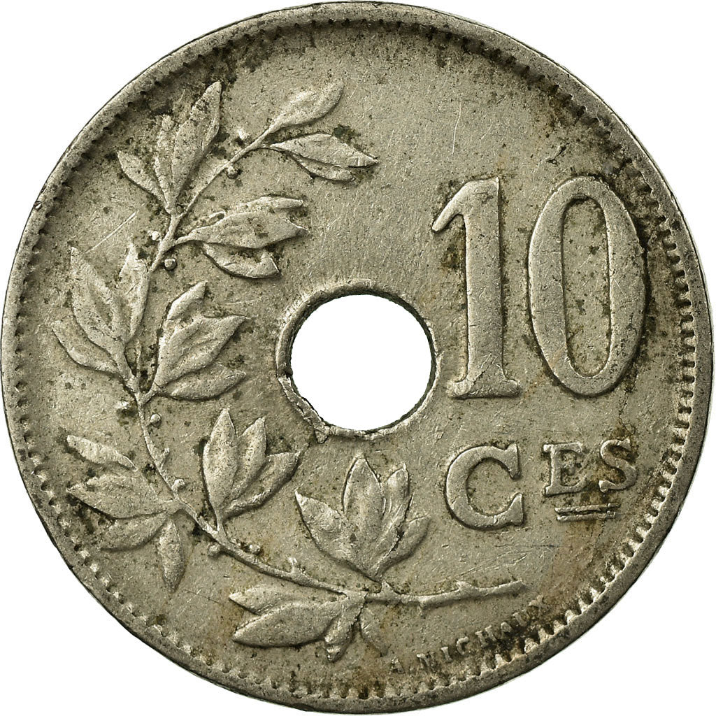 Moneda, Bélgica, 10 Centimes, 1928, BC+, Cobre - níquel, KM:85.1