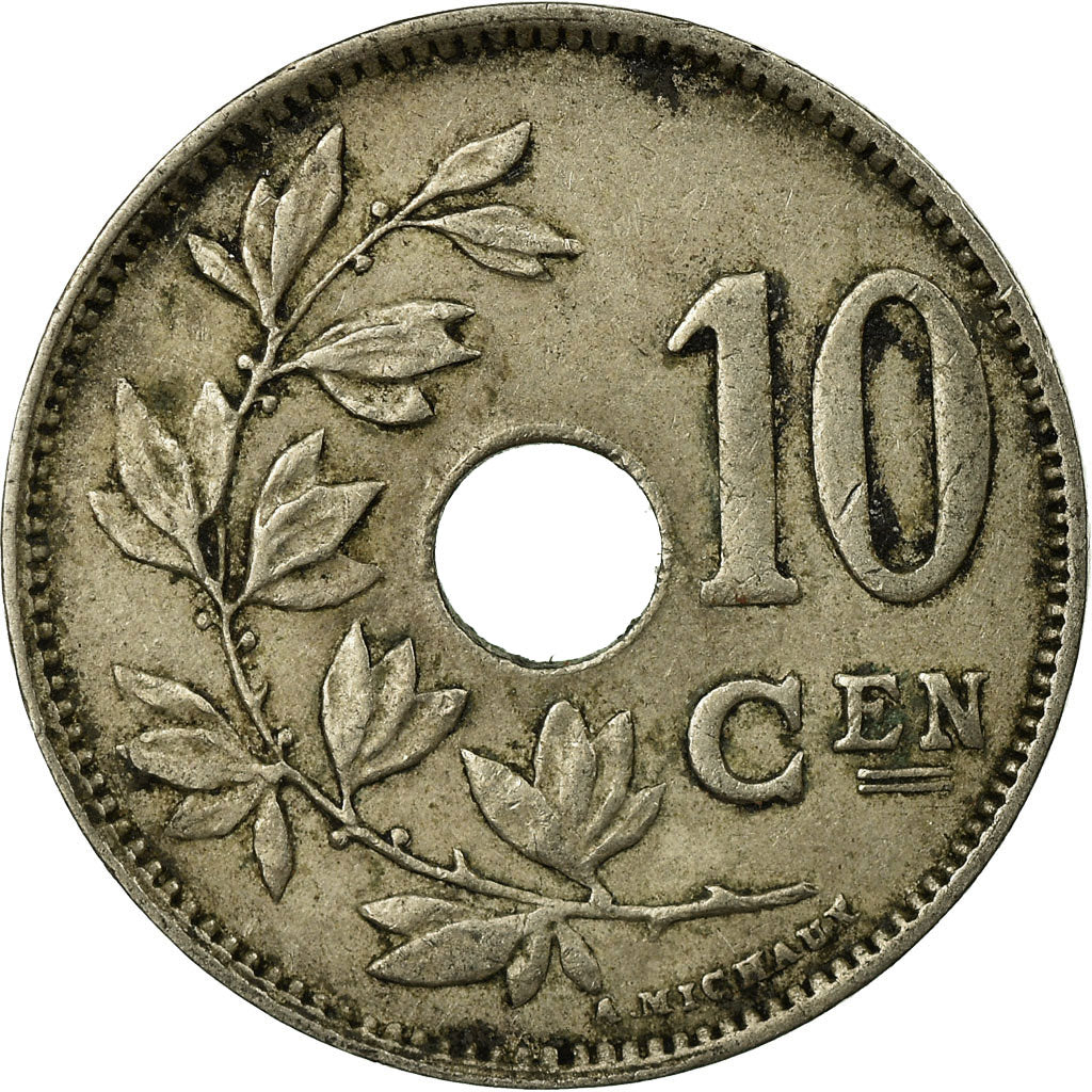 Moneda, Bélgica, 10 Centimes, 1924, BC+, Cobre - níquel, KM:86